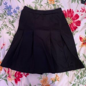 NWOT LandsEnd Black Pleated Skirt